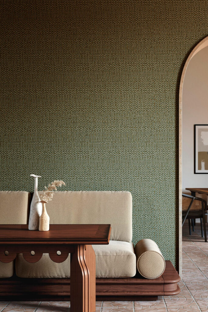 Arte Lanai Puna behang in kleur Aqua (81544) - Interieur impressie