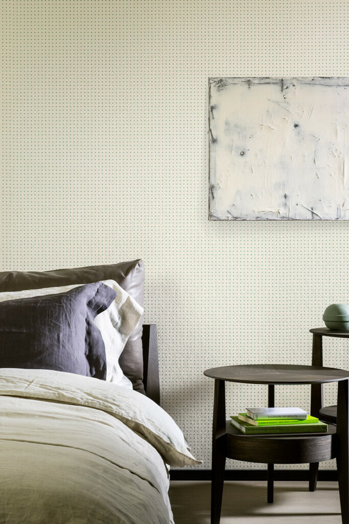 Arte Le corbusier dots Dots behang in kleur Ivory White (31000) - Interieur impressie