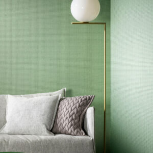 Arte Le corbusier dots Dots behang in kleur Mild Grey Green (31017) - Interieur impressie