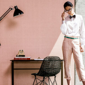 Arte Le corbusier dots Dots behang in kleur Bright Pink (31026) - Interieur impressie