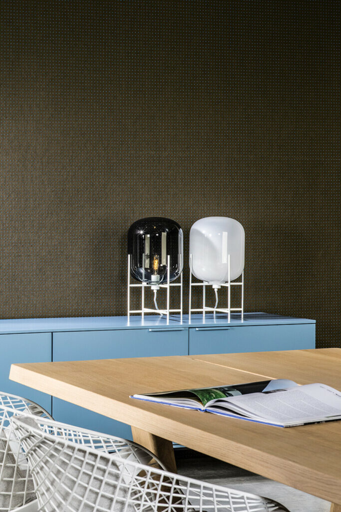 Arte Le corbusier dots Dots behang in kleur Marron (31033) - Interieur impressie