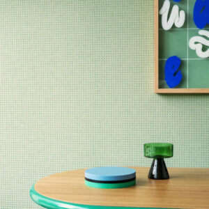 Arte Le corbusier dots Dots behang in kleur Mild Grey Green (31017) - Interieur impressie