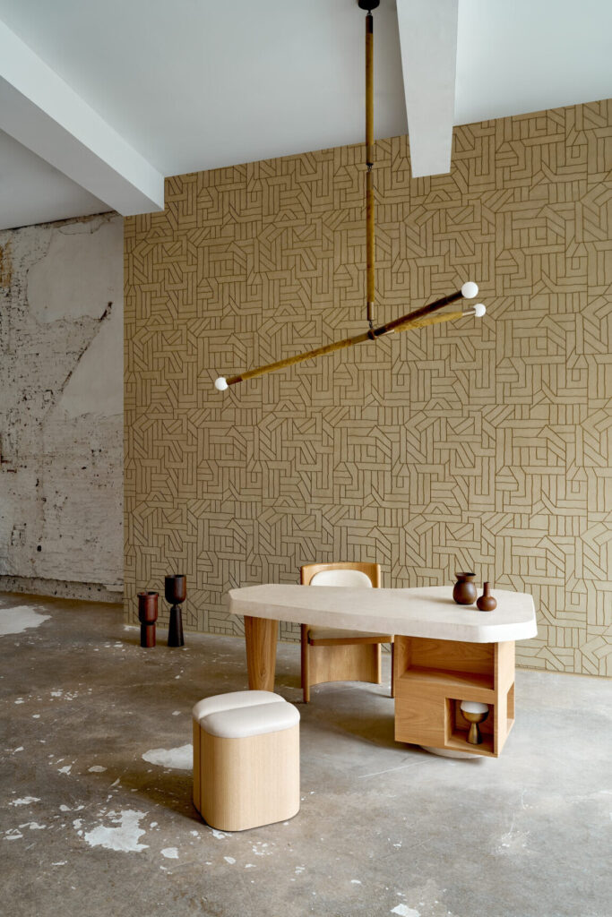 Arte Le couturier La derive behang in kleur Bronze (58501) - Interieur impressie