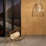 Arte Les cuirs Aspect behang in kleur Honey (33542) - Interieur impressie