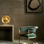 Arte Les cuirs Aspect behang in kleur Coffee (33543) - Interieur impressie