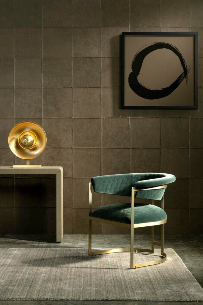 Arte Les cuirs Aspect behang in kleur Coffee (33543) - Interieur impressie