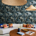 Arte Les forets Diore behang in kleur Cobalt (48013) - Interieur impressie
