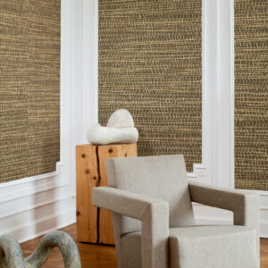 Arte Les forets Ruban behang in kleur Oak (48071) - Interieur impressie