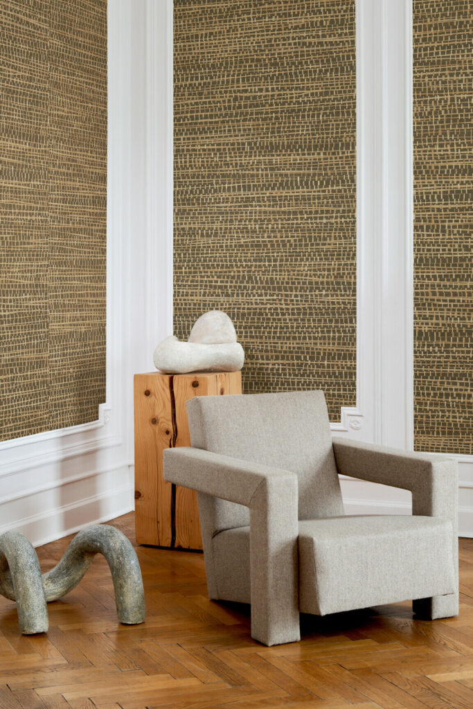 Arte Les forets Ruban behang in kleur Oak (48071) - Interieur impressie