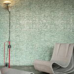 Arte Les thermes Mosaico behang in kleur Teal (70511) - Interieur impressie
