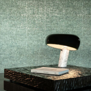 Arte Les thermes Mosaico behang in kleur Teal (70511) - Interieur impressie