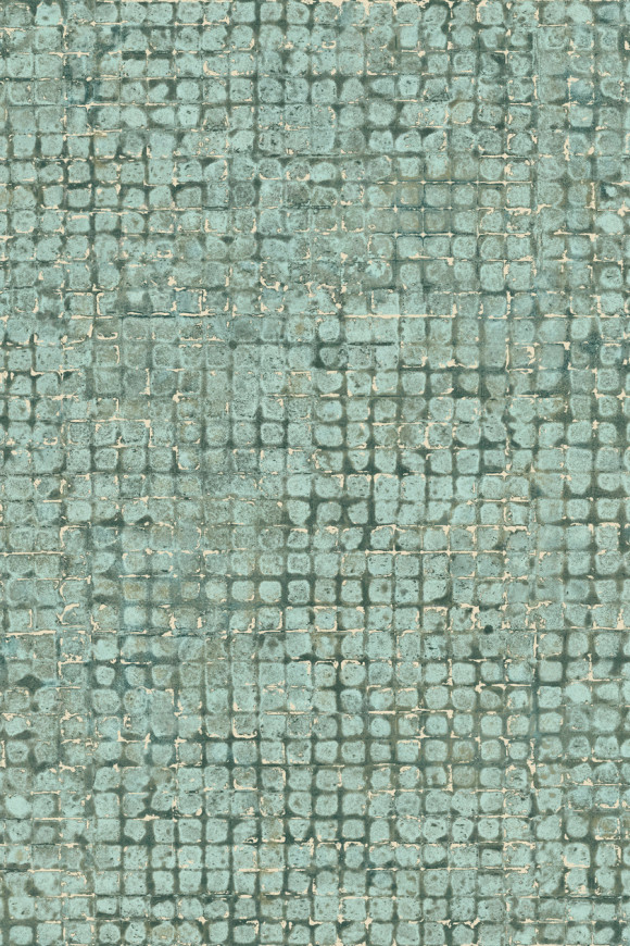 Arte Les thermes Mosaico behang in kleur Teal (70511) - Product close-up