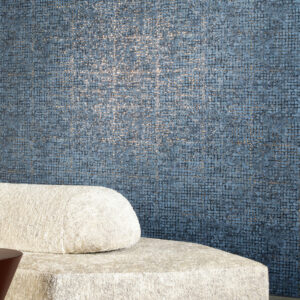 Arte Les thermes Mosaico behang in kleur Blue Stone (70516) - Interieur impressie