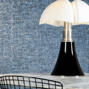 Arte Les thermes Mosaico behang in kleur Blue Stone (70516) - Interieur impressie