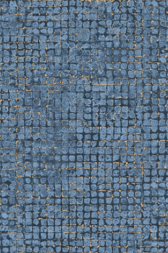 Arte Les thermes Mosaico behang in kleur Blue Stone (70516) - Product close-up
