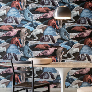 Arte Les thermes Saturnia behang in kleur Platinum (70500) - Interieur impressie