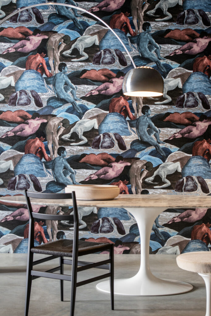 Arte Les thermes Saturnia behang in kleur Platinum (70500) - Interieur impressie