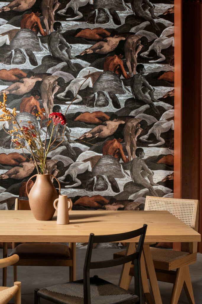 Arte Les thermes Saturnia behang in kleur Sunset (70502) - Interieur impressie