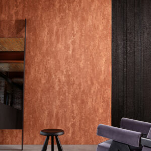 Arte Les thermes Stucco behang in kleur Bright Brick (70529) - Interieur impressie