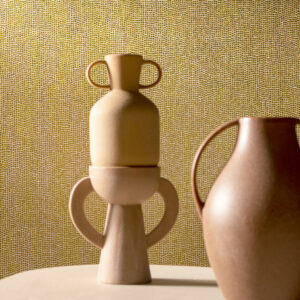 Arte Les thermes Tessera behang in kleur Gold Medaillon (70550) - Interieur impressie