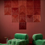 Arte Luster Cornice behang in kleur Garnet (70333) - Interieur impressie