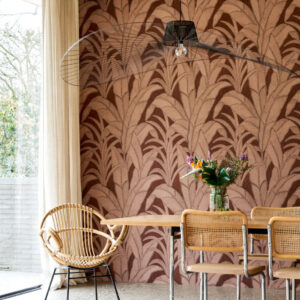 Arte Manila Botanic behang in kleur Rust (64502) - Interieur impressie