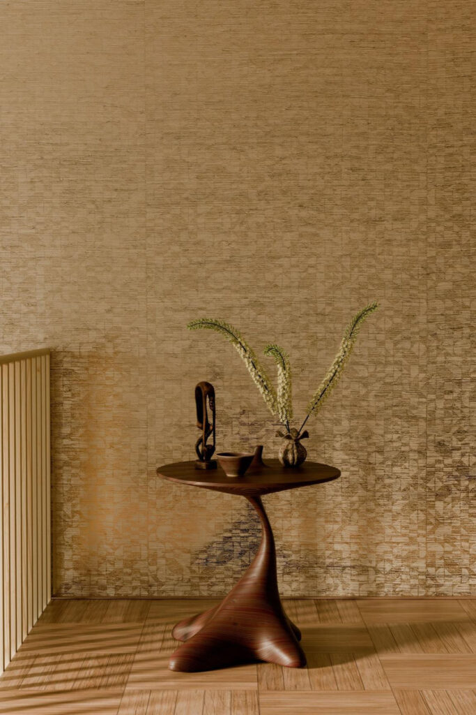 Arte Marquesa Cyperus behang in kleur Goldstorm (31732) - Interieur impressie