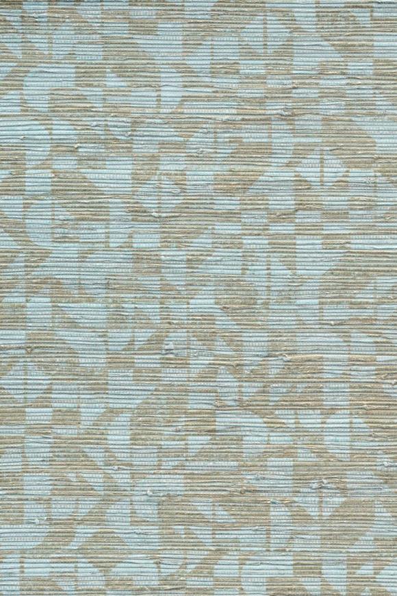 Arte Marquesa Cyperus behang in kleur Blue Silver (31733) - Product close-up