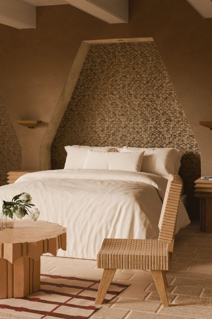 Arte Marquesa Cyperus behang in kleur Caramel (31734) - Interieur impressie