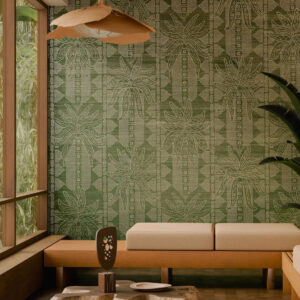 Arte Marquesa Fenua behang in kleur Silver Pine (31702) - Interieur impressie