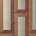 Arte Marqueterie Biseau behang in kleur Copper Red (72722) - Product close-up