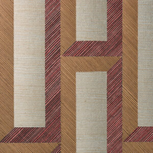 Arte Marqueterie Biseau behang in kleur Copper Red (72722) - Product close-up