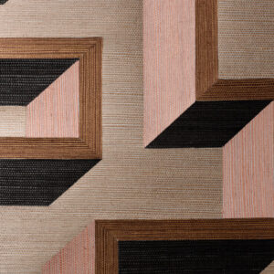 Arte Marqueterie Detour behang in kleur Copper Pink (72702) - Product close-up