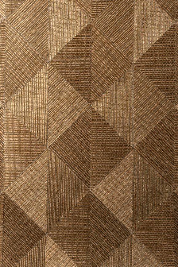 Arte Marqueterie Optique behang in kleur Copper (72761) - Product close-up