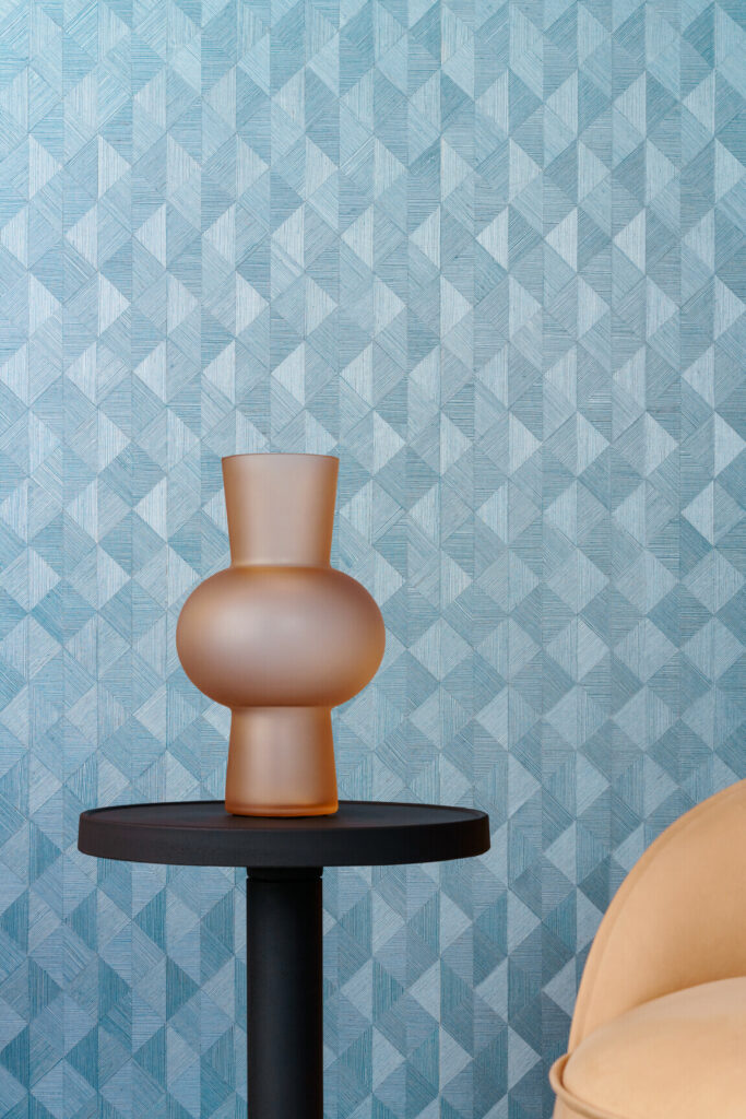 Arte Marqueterie Optique behang in kleur Sky (72763) - Interieur impressie