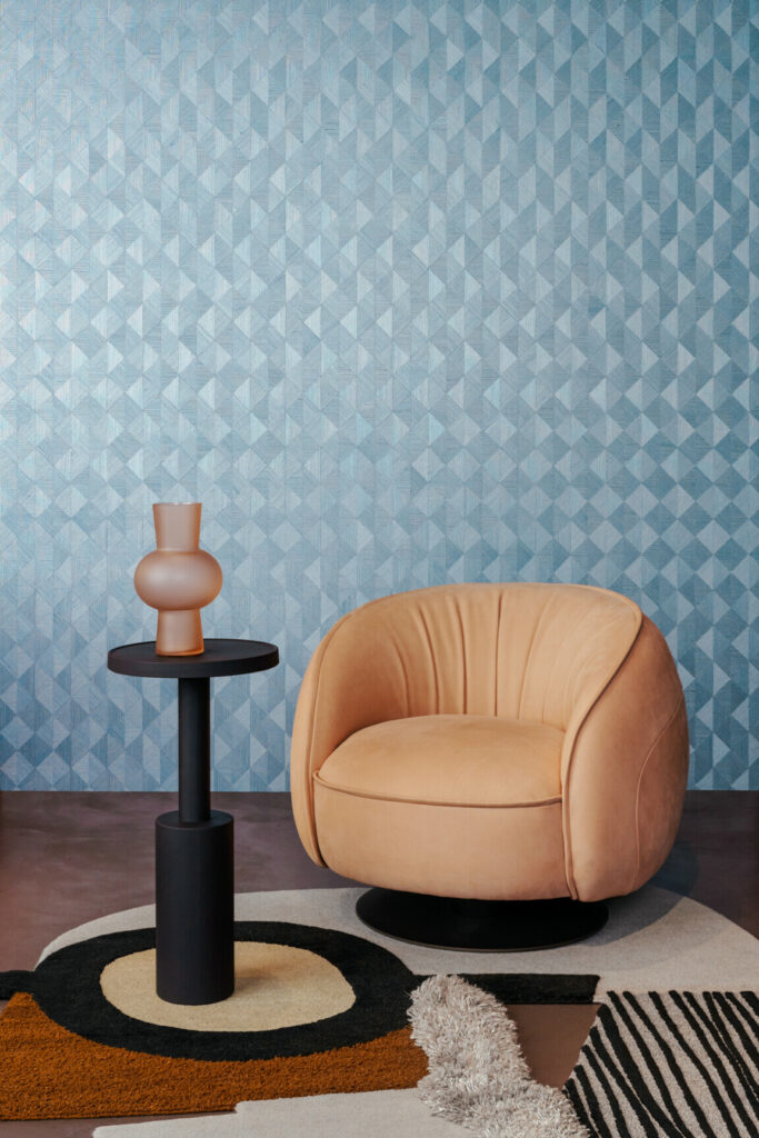 Arte Marqueterie Optique behang in kleur Sky (72763) - Interieur impressie