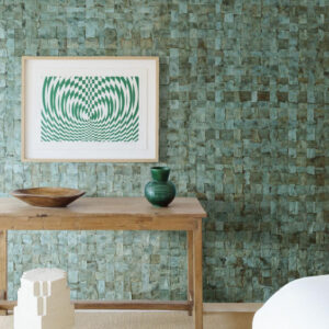 Arte Melaky Alba behang in kleur Turquoise (40704) - Interieur impressie