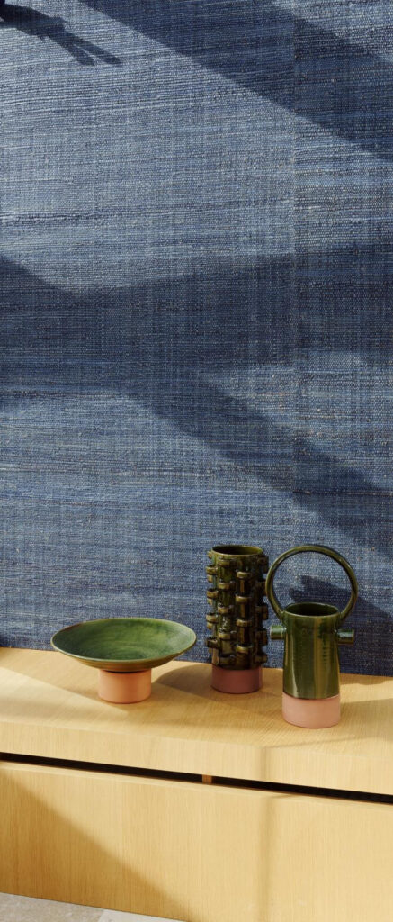 Arte Melaky Tana behang in kleur Marine (40747) - Interieur impressie