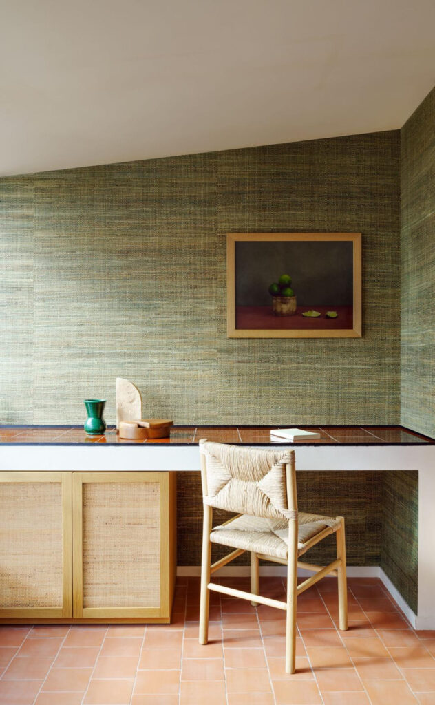 Arte Melaky Tana behang in kleur Straw (40742) - Interieur impressie