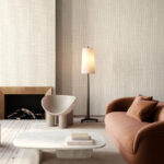 Arte Merino Lana behang in kleur Tan (63502) - Interieur impressie