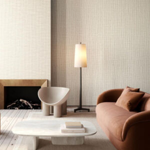 Arte Merino Lana behang in kleur Tan (63502) - Interieur impressie