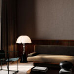 Arte Merino Lana behang in kleur Espresso (63508) - Interieur impressie