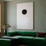 Arte Merino Montagna behang in kleur Juniper (63525) - Interieur impressie