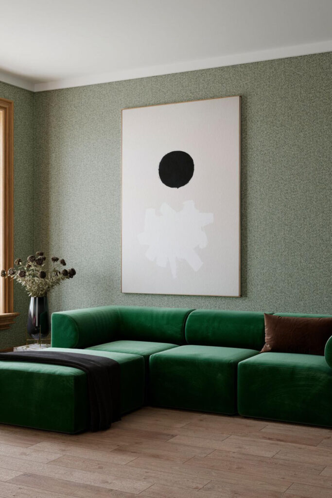 Arte Merino Montagna behang in kleur Juniper (63525) - Interieur impressie