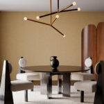 Arte Merino Ovillo behang in kleur Pollen (63548) - Interieur impressie