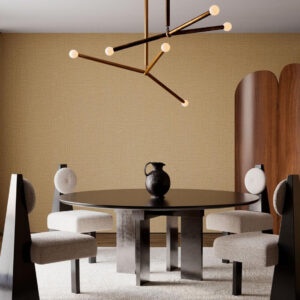 Arte Merino Ovillo behang in kleur Pollen (63548) - Interieur impressie