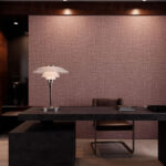 Arte Merino Ovillo behang in kleur Maroon (63550) - Interieur impressie