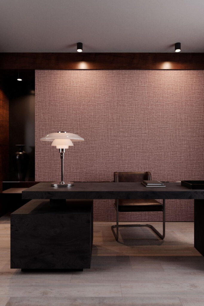 Arte Merino Ovillo behang in kleur Maroon (63550) - Interieur impressie