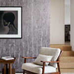 Arte Metal x patina Alepine behang in kleur Metal Plum (60132) - Interieur impressie