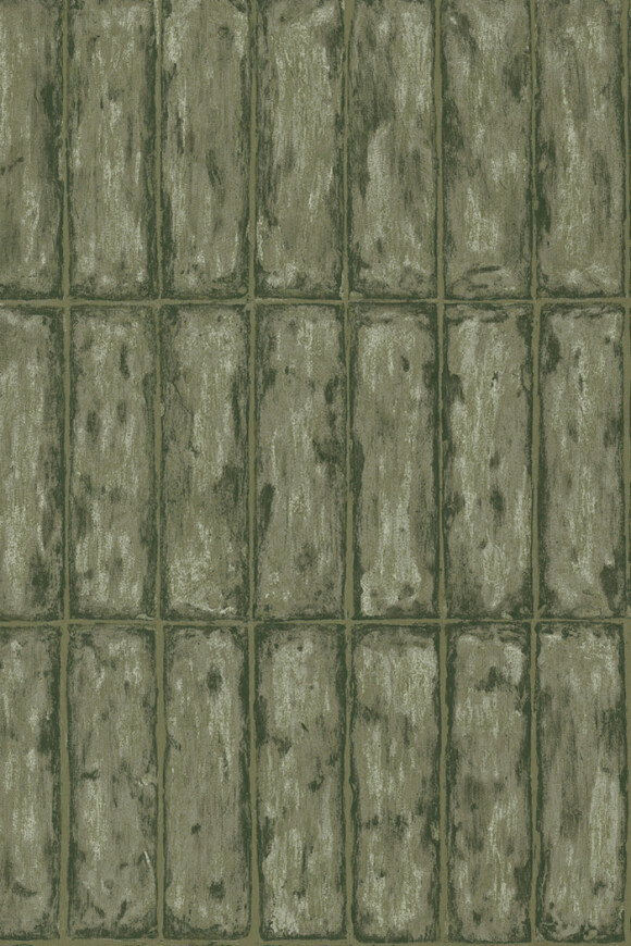Arte Metal x patina Chalk stone behang in kleur Moss Green (60120) - Product close-up